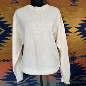 Vintage 90’s Robinsons Shetland Wool Off White Sweater. Medium. Rare. Excellent.